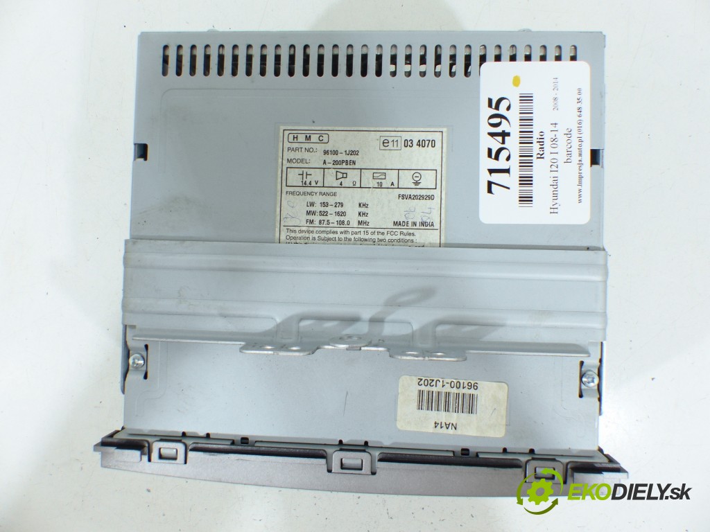 radio  Hyundai I20 I 08-14       0