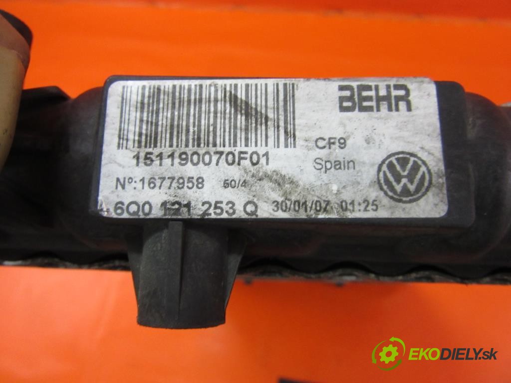 chladič vody 6Q0121253Q SKODA FABIA I 1.2 BME, AZQ  0 0 47,00000000 64 5