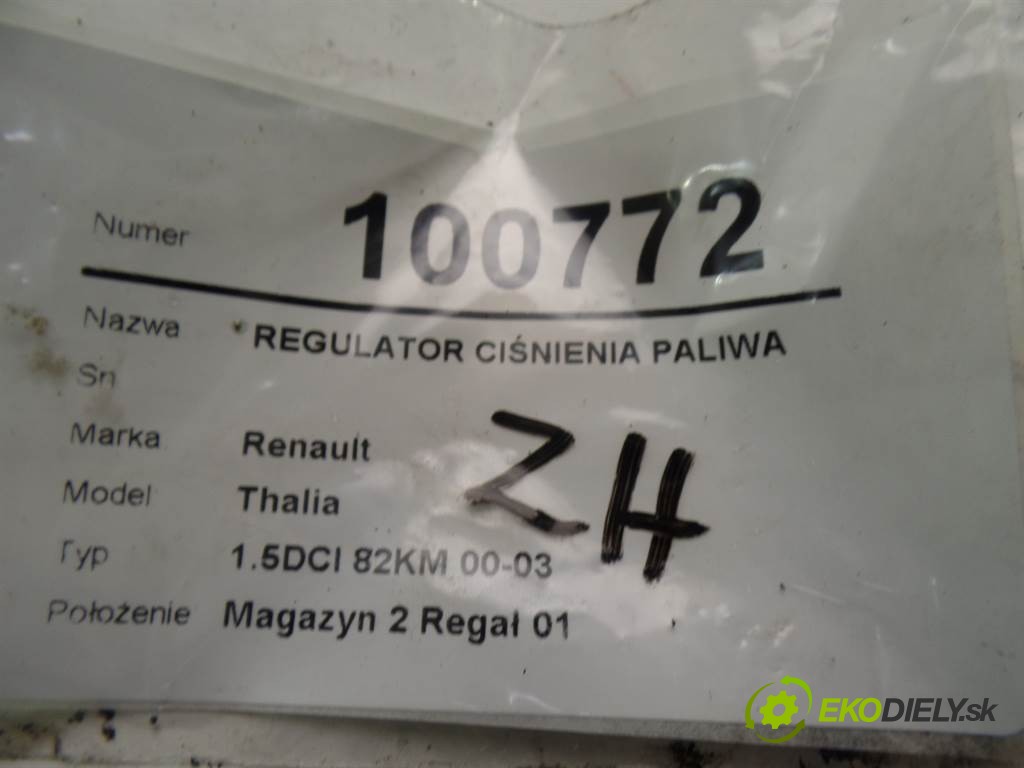 regulátor tlaku paliva 9307-501C07 Renault Thalia       0