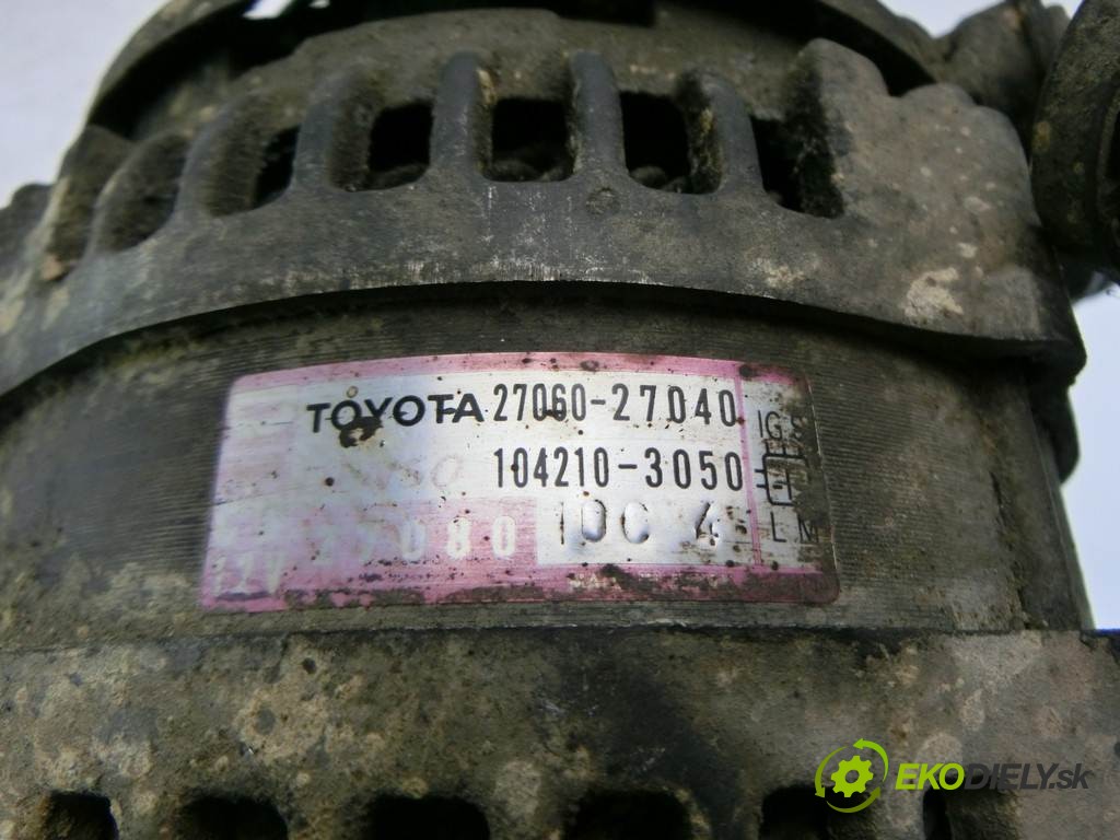 Toyota Avensis Verso   2.0D4D 116HP 01-09     alternátor  org. čis. 27060-27040