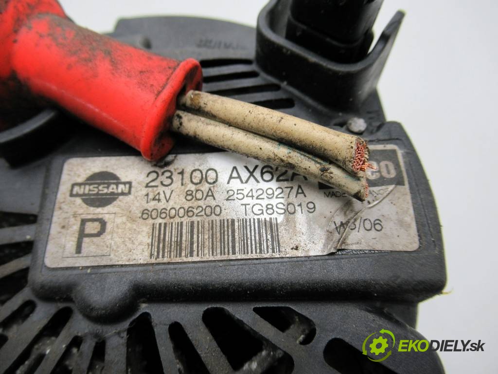 Nissan MICRA K12 HATCHBACK 5D 1.2B 80HP 0207 alternátor org. čis
