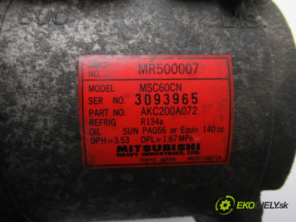 kompresor klimatizace MSC60CN Mitsubishi Carisma II       0