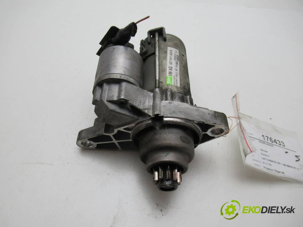 Skoda Fabia II   HATCHBACK 5D 1.4B 86HP 07-14     štartér  org.čis. 02T911023S