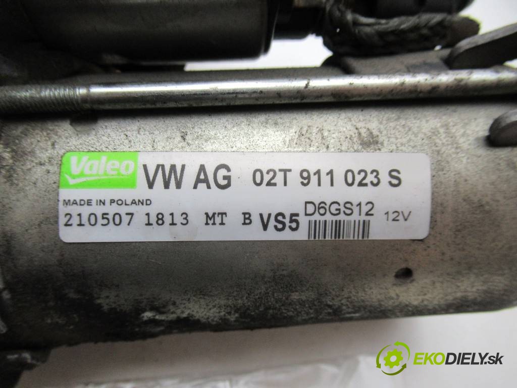 Skoda Fabia II   HATCHBACK 5D 1.4B 86HP 07-14     štartér  org.čis. 02T911023S