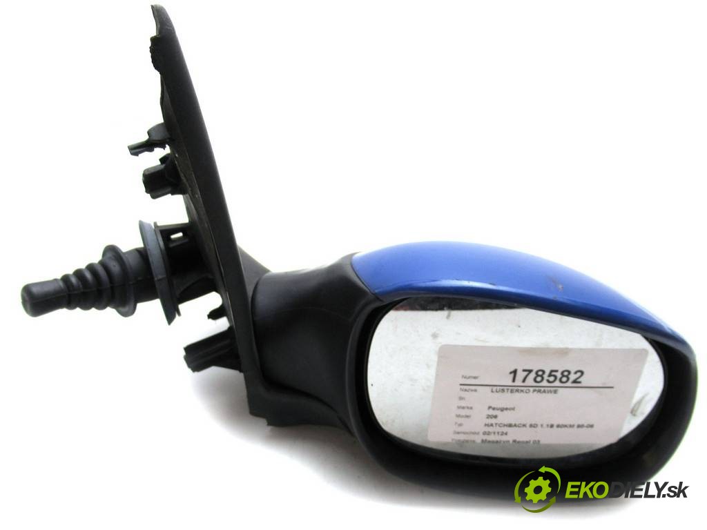 spätné zrkadlo pravé  Peugeot 206       0