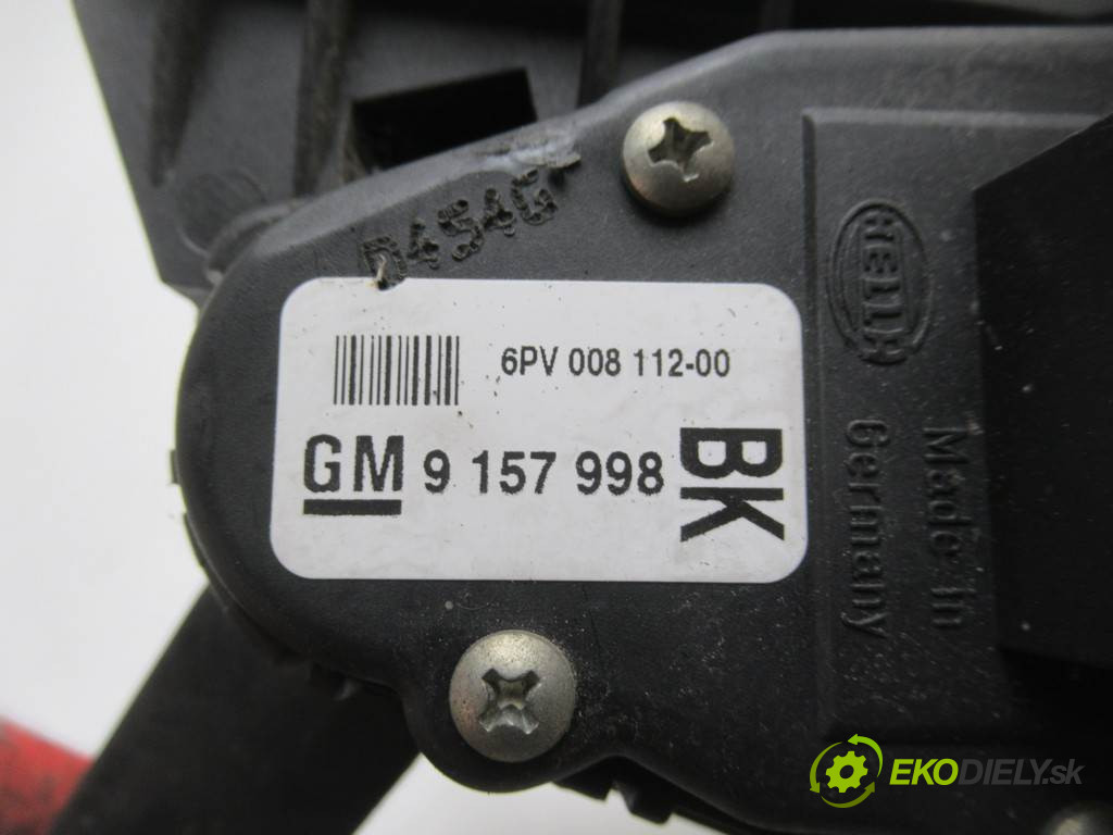 Opel Astra H       0  potenciometr plynového pedálu 9157998