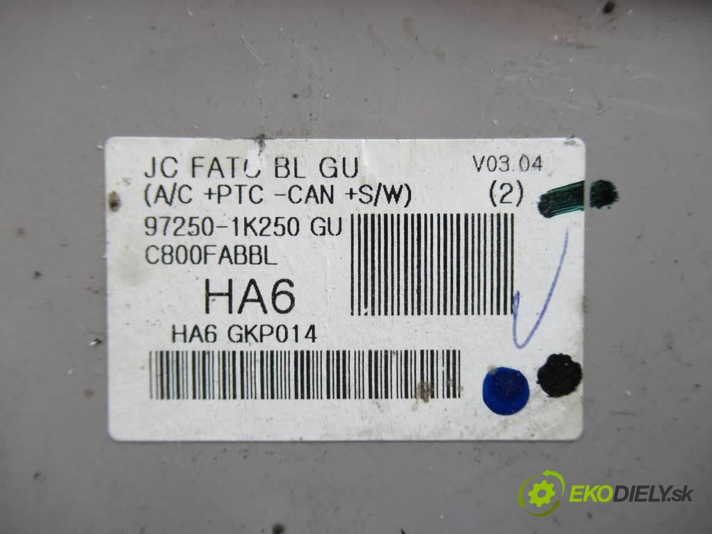 Hyundai ix20       0  panel ovládania kúrenia 97250-1K250