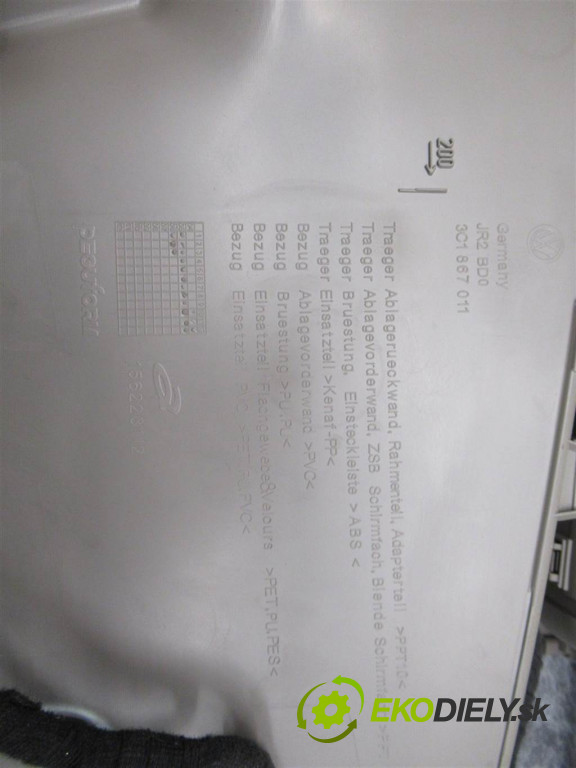 Volkswagen Passat B6       0  ča dveře přední část levý tapacír 3C1867011