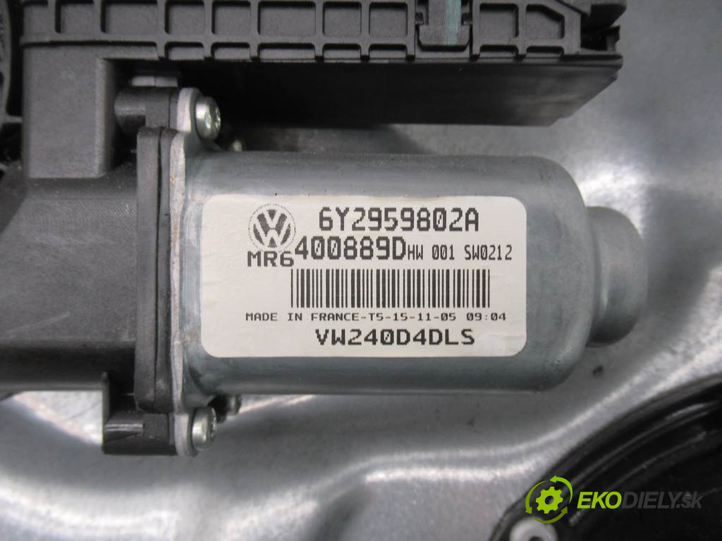 Volkswagen Polo IV 9N LIFT       0  mechanismus okna přední část levý 6Y2959802A