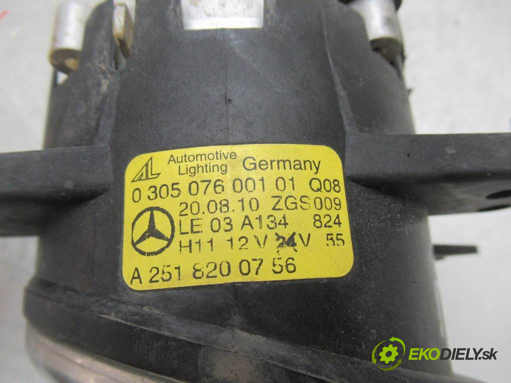 Mercedes-Benz ML II W164 LIFT       0  hmlové svetlo, hmlovka levý A2518200756