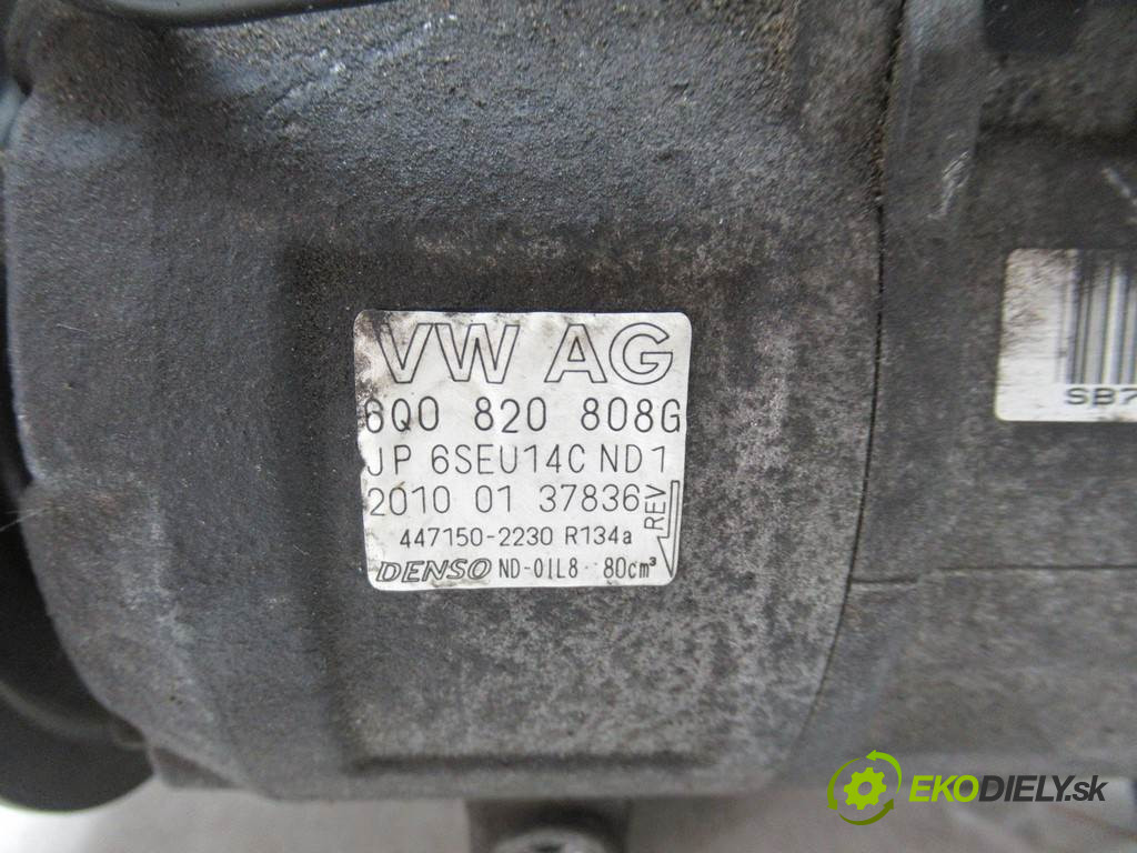 Skoda Fabia II       0  kompresor klimatizácie 6Q0820808G